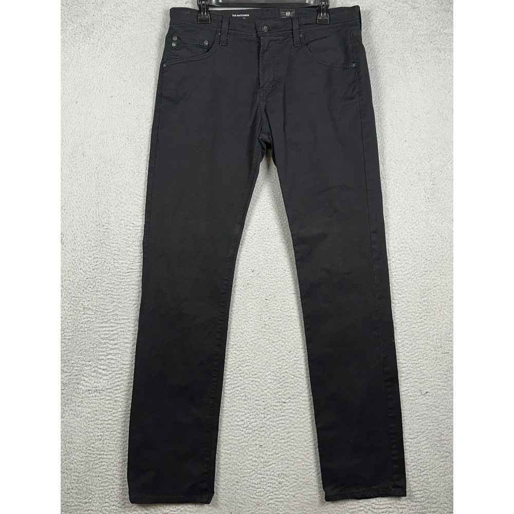 AG Adriano Goldschmied Jeans Mens 33 Black The Matchbox Slim Straight USA Made